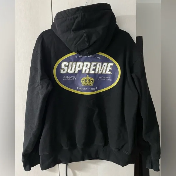 Authentic Supreme Classic Black Hoodie - Picture 5 of 7